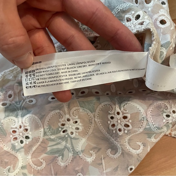 En Saison NWT Floral Romantic Ruffle Embroidered Presley Midi Dress Size Large - Picture 12 of 16